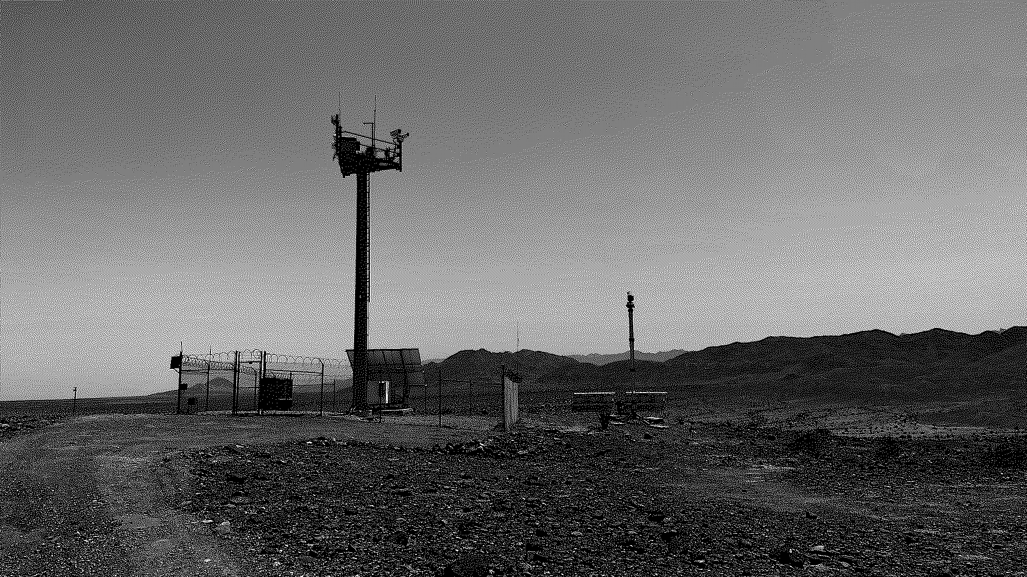 a surveillance tower in the California desert